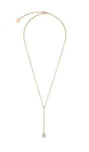 14K Gold Filled Handmade 1.2mmx500mmPlateRoll Chain with 4mmx6mm Cubic ZirconiaDrop Necklace[Firenze Jewelry] 피렌체주얼리